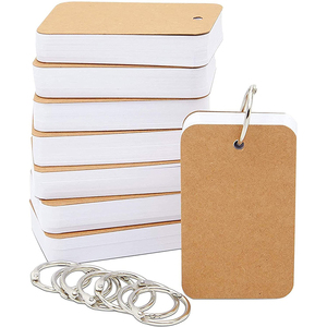 Factory Price Custom Blank Flashcards With Binder Rings Flashcards Custom Printing