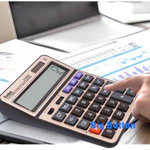 Calculatrice FOSKA à 14 chiffres avec grand écran LCD, fonction de vérification pour la gestion financière simplifiée et les calculs courants en mathématiques - Product Image 4