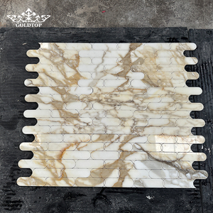 Goldtop Natural Stone Calacatta Gold-Calacatta Borghini Marble Mosaic for Hotel Villa - Product Image 5