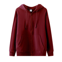 Sudadera con capucha y cremallera de felpa gruesa unisex, nueva colección otoño-invierno 2025, color liso, estilo casual holgado, diseño de araña, esencial.
