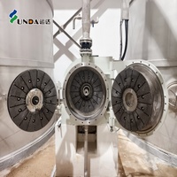 Raffineur à double disque Yunda SS304 pour pulpe à faible consistance (2-5% de consistance à l'entrée), 380V, capacité 2500 L/min, plaque rotor-stator