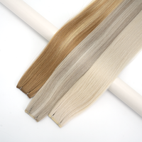 Extensiones de Cabello Virgen Ruso Fino Invisible Genius Weft, Cabello Humano de Doble Trama, Proveedor de Genius Weft