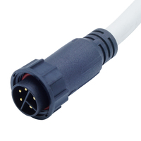 Connecteur étanche IP67 à verrouillage rapide M12, 2+3/2+4 cœurs, UL94V-0, système d'énergie solaire, approuvé CE ETL, connexions de fils en nylon PCB/FPC