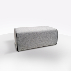 ม้านั่งบุนวม ขนาด 98x42 ซม. สูง 45 นิ้ว ผ้าสีเทาอ่อน - Product Image 1