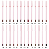 Promo Panas Pensil Lipliner Matte 2-in-1 Pigmentasi Tinggi Label Pribadi Tahan Air Lip Glaze Lip Liner untuk Riasan Eyeliner Alami