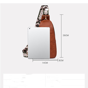 ใหม่กระเป๋าคาดหน้าอกสำหรับผู้หญิงหนัง PU ลายมินิมอลลิสต์กระเป๋าสะพายไหล่กว้างสายสะพายไหล่กระเป๋ามอเตอร์ไซค์แบบลำลอง - Product Image 3