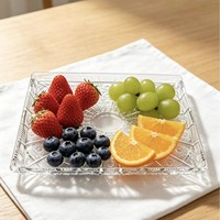 Zonnebloem Geprezen Glazen Snoepvaas Fruitplateau Set Transparante Glazen Opbergkom voor Thuis Tafeldecoratie Bruiloft Feest Huisdecoratie