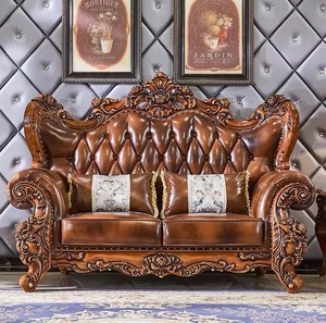 Set <span class=keywords><strong>di</strong></span> Divani Moderni <span class=keywords><strong>di</strong></span> <span class=keywords><strong>Lusso</strong></span> in Stile Europeo, Divani in Pelle da 1-3 Posti in Stile Regale per Casa e Hotel - Product Image 6