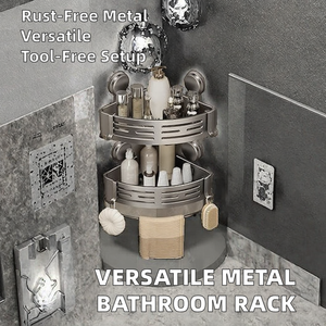 Estante de <span class=keywords><strong>Baño</strong></span> de Aluminio Espacial <span class=keywords><strong>sin</strong></span> Perforaciones, Estante de Esquina - Product Image 3