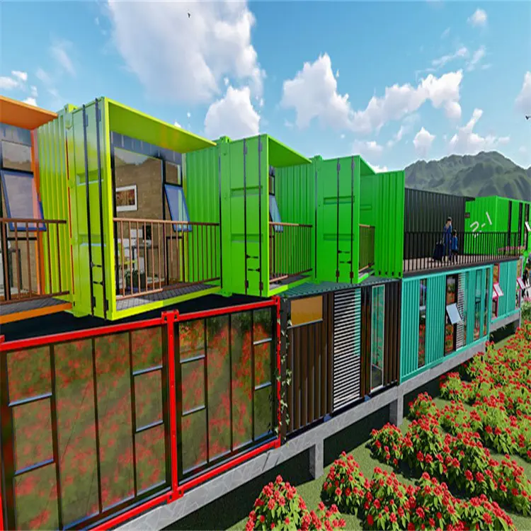 High quality outdoor flat style European style living container houses