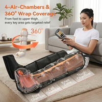 Bottes de récupération pour les jambes à compression d'air avec 8 coussins d'air et thérapie thermique, 12V 1.5A, minuterie automatique, pour la récupération à domicile, au bureau ou pour les athlètes, OEM