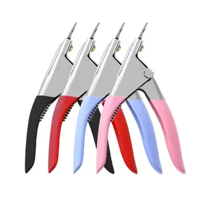 High quality 4 colors sharpening stainless steel acrylic fake nail clipper nail edge cutter straight acrylic nail tip cutter