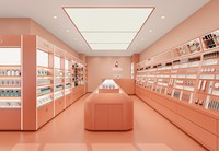 Idées de design d'intérieur pour magasins de cosmétiques commerciaux modernes et personnalisés Sundo, présentoirs en bois, kiosques de maquillage pour centres commerciaux
