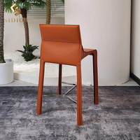 Tabourets de bar en cuir velours en bois pour cuisine de luxe en stock en Europe USA Comptoir de restaurant tabouret de bar chaise haute pour la cuisine