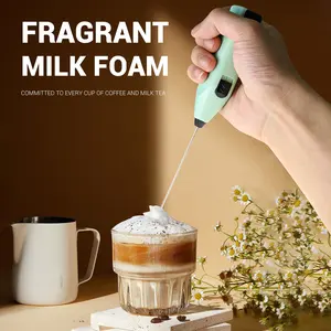 Venda inteira roxo bocal leite handheld elétrico barato com stand leite bocal para café