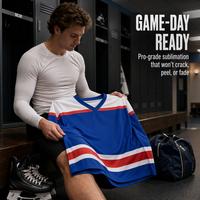 Maillot de hockey sur glace personnalisé QuestLink, sublimation, poids lourd, respirant, uniforme de hockey sur glace, maillot de hockey sur glace surdimensionné pour entraînement et match