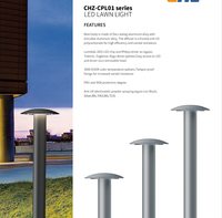 Lampe LED robuste pour pelouse, parc public, place commerciale
