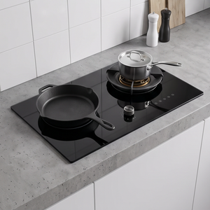 <span class=keywords><strong>Piano</strong></span> <span class=keywords><strong>Cottura</strong></span> Combinato Gas ed Elettrico a 2 Fuochi per Cucine Europee, Vendita all'Ingrosso - Product Image 3