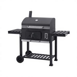 Barbecue au bois en acier corten rouillé naturel certifié CE avec finition thermolaquée pour jardin, fête en plein air, cour arrière - Product Image 1