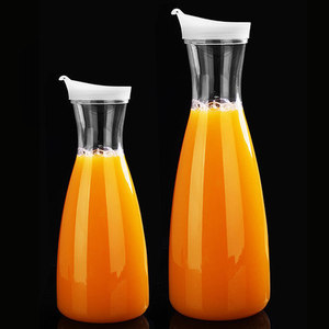 Clear Body Juice Jar Carafe with Flip-open Lid - Product Image 2