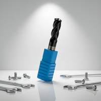 HOZLY Fraise à spirale en carbure 16 mm, revêtement AlTiN, 1 dent, pour routeur CNC, 55HRC, fraisage montant et descendant, personnalisable ODM/OEM, garantie 3 ans
