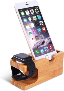 Junji Hot Sales Laadstation Meerdere Apparaten Bamboe Laadstation 2 Poort Snelle Usb-Oplader Dockingstation - Product Image 2