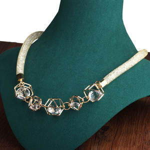 <span class=keywords><strong>Collier</strong></span> en <span class=keywords><strong>maille</strong></span> de cristal pour femmes, bijou, nouveau Style à la mode, - Product Image 4