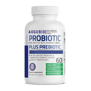 AogubioプロバイオティクスOEM PREbiotics and PRObiotics for Women & Men Oral Capsules for Gut Health、Dynamic Strains PROBIOTIC capsule