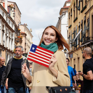 Bán buôn Hot Bán toàn cầu các nước 14*21cm liberia tay vẫy cờ với thanh gỗ - Product Image 4