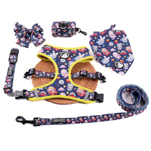 Productos populares para perros, conjunto de arnés Reversible para perros, collar de correa para mascotas con estampado de etiqueta privada personalizada de lujo, conjunto de arnés para perros - Product Image 1