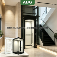 Ascenseur résidentiel à course réglable avec ajustement de levage pour différentes hauteurs de plancher, pour villas privées