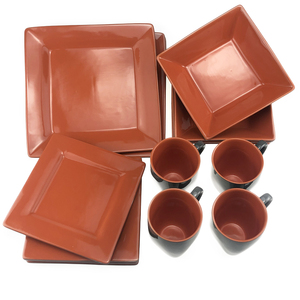céramique 16 pièces ensembles de dîner de luxe carré cuisine <span class=keywords><strong>vaisselle</strong></span> turque définit les prix pour les fabricants - Product Image 6