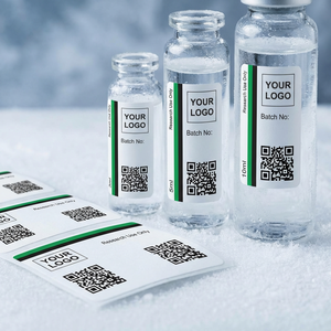 Etiquetas de Vinilo Personalizadas a Prueba de Agua con Código de Barras para Frascos de Vidrio Farmacéuticos de 10 ml con Impresión CMYK de Alta Calidad - Product Image 3