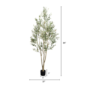 <span class=keywords><strong>Arbre</strong></span> d'olivier artificiel de 7 pieds dans un <span class=keywords><strong>pot</strong></span> <span class=keywords><strong>en</strong></span> plastique noir, décoration, plantes artificielles <span class=keywords><strong>en</strong></span> plastique avec un toucher naturel pour une utilisation à la maison et <span class=keywords><strong>en</strong></span> extérieur - Product Image 3