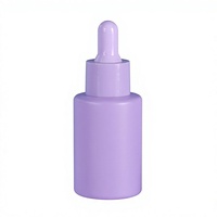 Flacon de distribution en verre miniature de luxe personnalisé de 30 ml, cylindre coloré, huile essentielle et parfum, flacon diffuseur de voyage