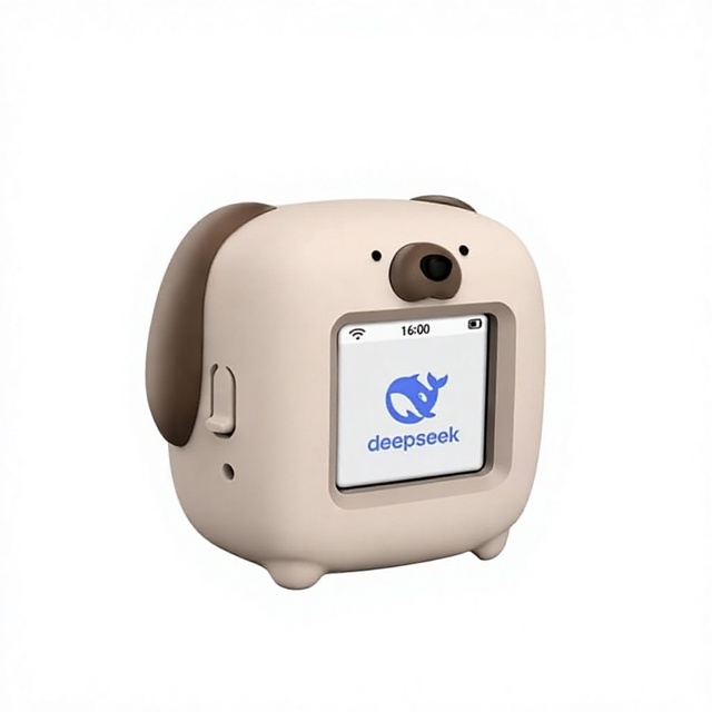 AI Smart Puppy Desktop Companion Robot Silicone Material WiFi & for Speaker Kids AI Learning Machine