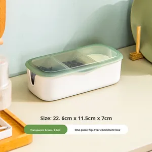 Citylife hộp đựng gia vị bốn ngăn tích hợp hộp đựng gia vị phân loại gia vị nhà bếp rắn cho Hộp Ăn Trưa - Product Image 6
