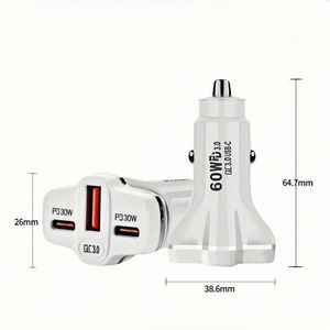 ที่ชาร์จในรถยนต์แบบเร็ว PD30W+QC18W 78W QC5.0 Type-C 3 พอร์ต สำหรับโทรศัพท์มือถือ - Product Image 6
