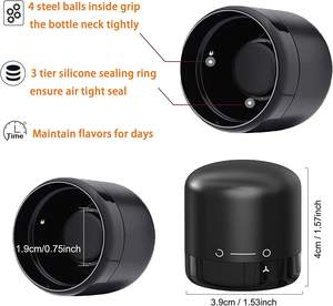 Bouchon de <span class=keywords><strong>Champagne</strong></span> multifonctionnel en Silicone pour la conservation de la fraîcheur pendant sept jours, bouchon de vin créatif en liège scellé, étanche et étincelant - Product Image 2