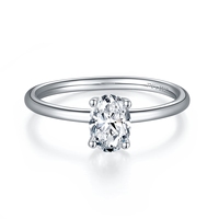 Bijoux de souhaits 2022 Offre Spéciale Serendipity Gra Certified Moissanite Rings Ovale Shape Moissanite Ring Gold for Unique Design