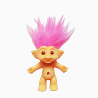 Poupée indienne moche poupée Troll rétro en PVC des années 80 poupée nostalgique cheveux longs jouet de cheveux magique décompression jouet personnalisé