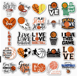 50 autocollants personnalisés en PVC pour le basketball, imperméables, résistants aux déchirures, couleurs vives, pour ordinateur portable ou voiture, pour les fans de dessins animés - Product Image 5