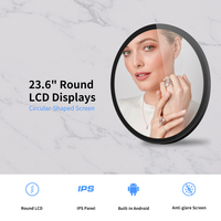 Écran tactile capacitif circulaire OEM sur mesure 700 nits pour lecteur multimédia, affichage commercial LCD, signalisation numérique SDK pour centre commercial
