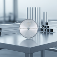 Hoja de sierra circular de acero nitretado industrial 65 Mn de dientes alternados de perfil plano para corte de aluminio, OEM disponible, 7 pulgadas de diámetro, 60 dientes