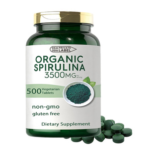 ODM/OEM Label pribadi alami organik Superfood kaya akan Vegan Protein <span class=keywords><strong>Spirulina</strong></span> ekstrak tablet kapsul <span class=keywords><strong>Spirulina</strong></span> organik - Product Image 1
