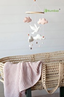 Produits pour bébés Vente en gros Boho Coran Feutre Nuage Oiseau Farce Jouets Suspendus Pépinière Berceau Mobiles Fait à la main Mobiles pour bébés