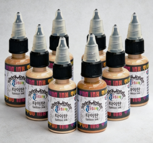 Ensemble d'encre pour tatouage de teint de peau K Beauty OEM ODM 0,5 oz Titan 7 couleurs pour la couverture professionnelle des cicatrices, du vitiligo, la peinture corporelle - Product Image 1