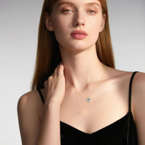 Di alta qualità nuova tendenza 925 argento <span class=keywords><strong>D</strong></span> colore VVS1 8mm 2.0ct Moissanite solitario Yuanbao pendente a goccia gioielli per le donne - Product Image 3