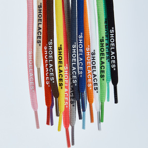 English Letters Printed Oval <strong>Shoelaces</strong> Semicircle Polyester Shoe Laces for Sneakers Basketball Shoes Sports Shoestrings