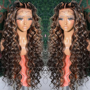 วิกผมสีบ<span class=keywords><strong>ลอน</strong></span><span class=keywords><strong>ด์</strong></span>ออมเบรทรงหลวม HD แบ<span class=keywords><strong>บ</strong></span>มีลูกไม้ด้านหน้าผมจริงสำหรับผู้หญิงผิวดำ - Product Image 1